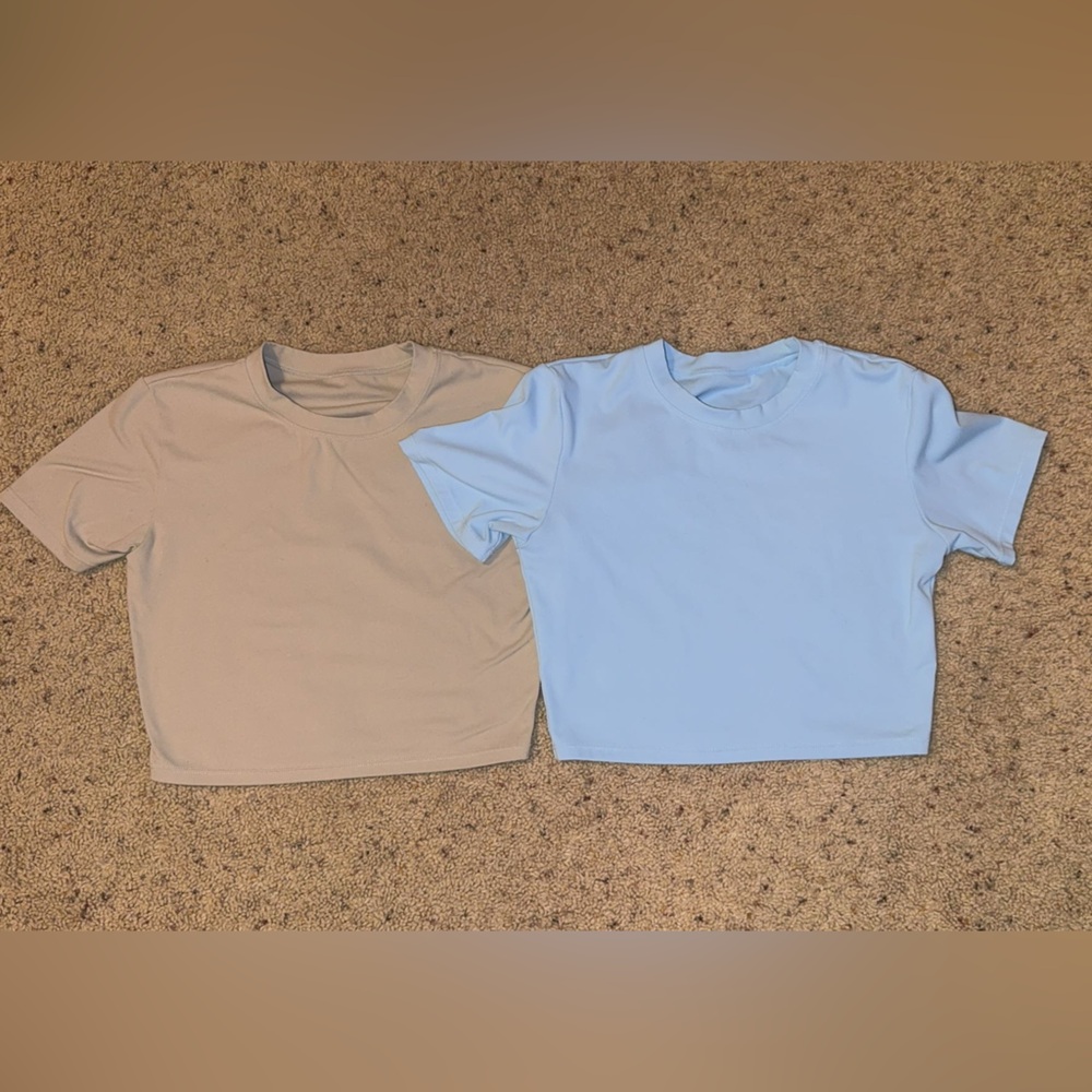 Amazon Crop Tops Blue and Tan